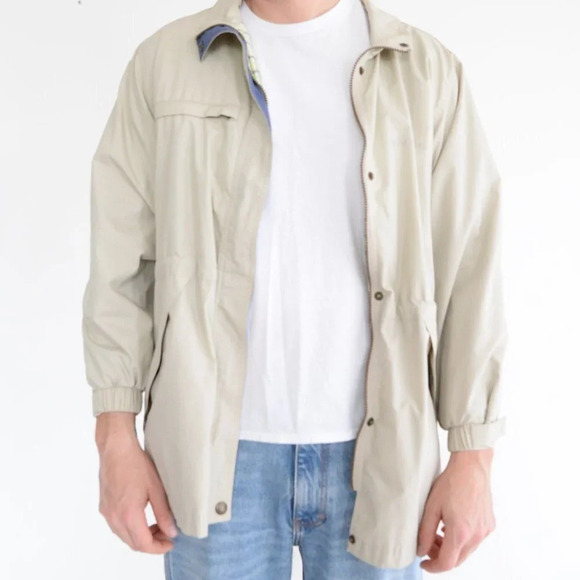 Vintage Cottage Essentials Beige Zip Up Lightweight Jacket Size Small - Picture 2 of 14